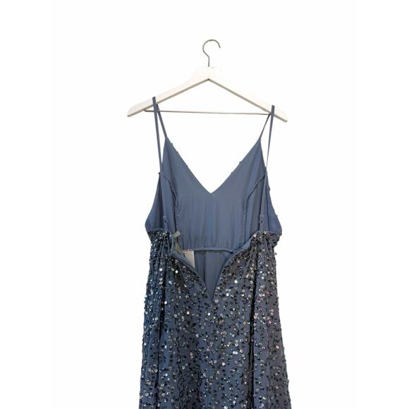 NWT ASOS Sequin Maxi Dress Blue Women’s Size 6 - Picture 11 of 11